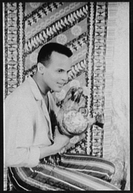 Harry Belafonte performing on stage